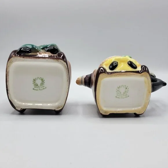 Vintage Hand Painted Japan Grandparents Creamer & Sugar Bowl Set - Picture 6 of 15